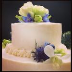 Fresh flowers and traditional border decoration